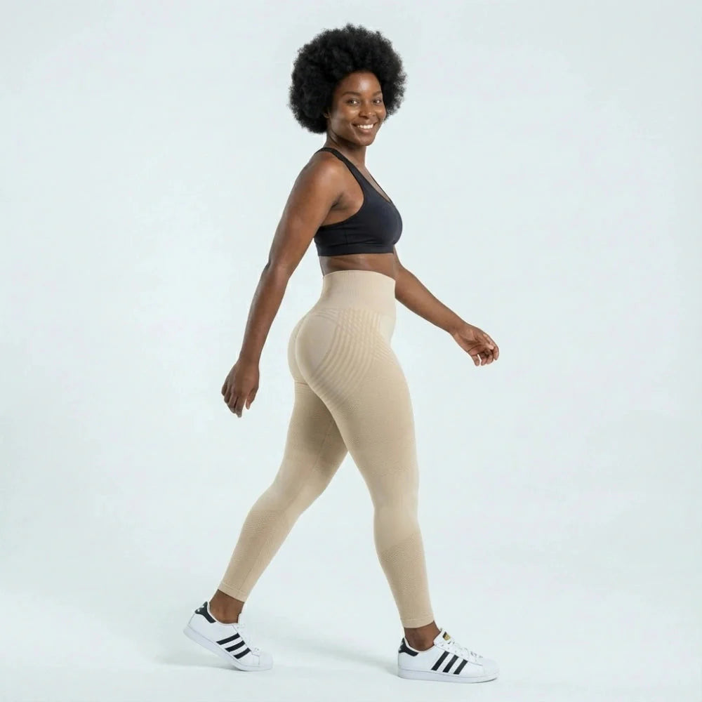 3D Leggings - Beige