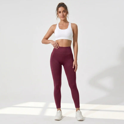 3D Leggings - Burgundy