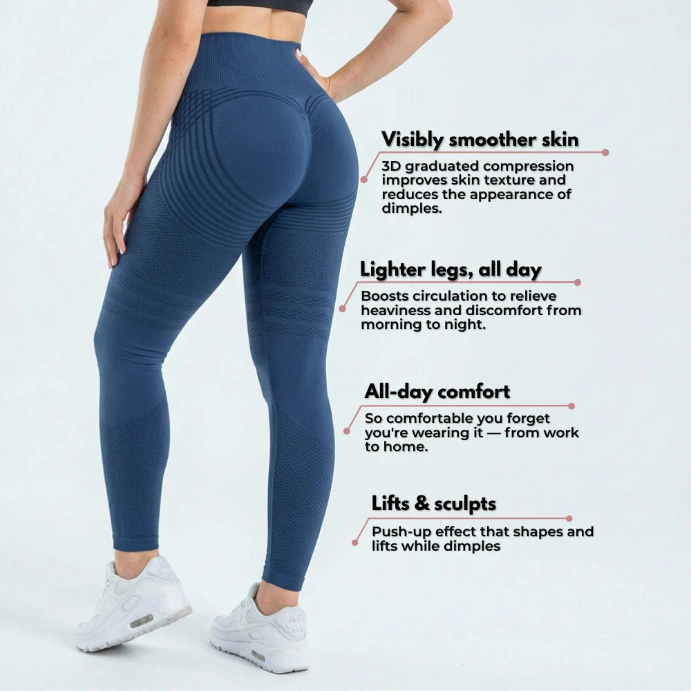 3D Leggings - Blue Navy