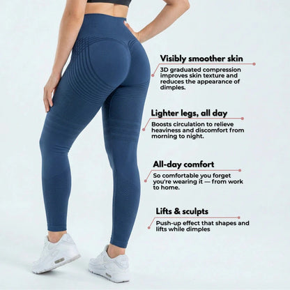 3D Leggings - Blue Navy