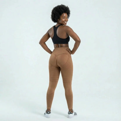 3D Leggings - Brown Coffee
